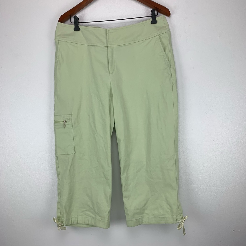 Preswick & Moore Sport Womens Casual Capri Pants‎ Lime Green Size 16